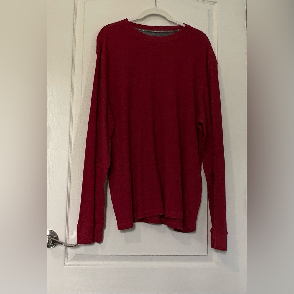 Member’s Mark Red Long Sleeve Soft Wash Termal Shirt